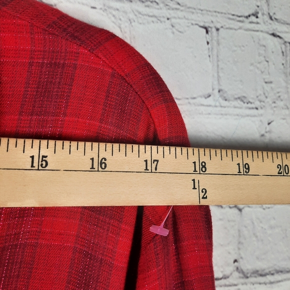 NWT Victoria Secret  Plaid Glitter Buttoned Sleep Shirt - Picture 6 of 9